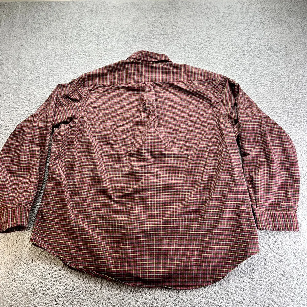 Polo Ralph Lauren‎ Mens Shirt Long Sleeve Button Down Size XXL 2XL Plaid Red